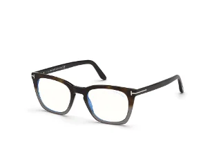 055 Shiny Havana To Grey, Shiny Palladium "T" Logo/Blue Block Lenses