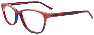 030 Red & Blue Marbled & Light Red