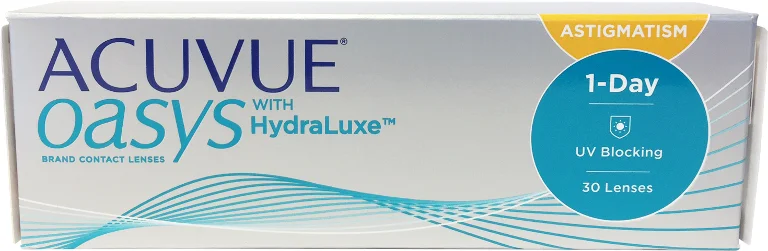 Acuvue Oasys 1 Day Astigmatism (30 Pack) Minus Power -