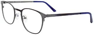 050 Shiny Blue Marbled & Silver & Light Grey