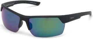 02D Matte Black Front & Temples W. Black Rubber, Blue