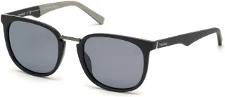01D Shiny Black Front, Matte Grey Perforated Rubber Temples