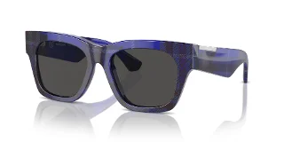 411487 Check Blue
