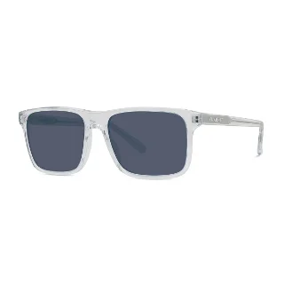 26V Shiny Transparent With Blue Polar Lenses