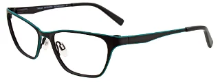 090 Satin Black & Turquoise