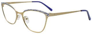 020 Satin Gold & Mix Patterned Browline