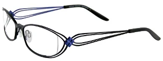 090 Satin Black & Blue