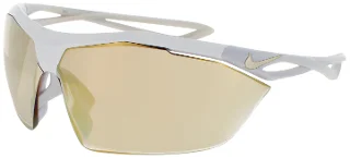 100 Matte White With Speed Tint W/Silver To Gold Flash  Lens