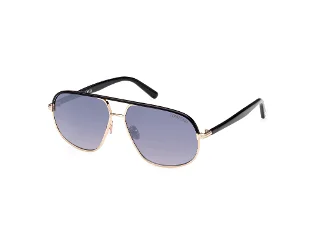 28B Shiny Rose Gold, Shiny Black, "T" Logo/Gradient Smoke Lenses