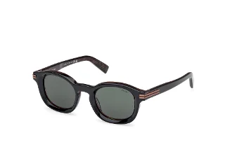 05N Shiny Transparent Black/Green Lens