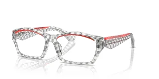 003 Damier Black Transparent/Rouge Nacree