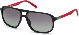 02D Matte Black Front With Red Rubber Temples