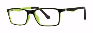 black/lime matte