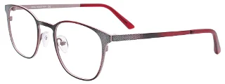 030 Shiny Red Marbled & Silver & Light Pink