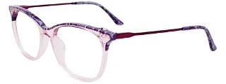 080 Purple Marbled & Crystal Light Plum