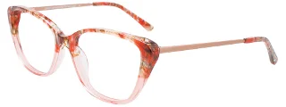 030 Red Marbled & Light Crystal Pink