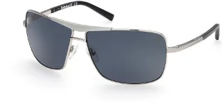 10D Shiny Silver Front/Temples W/Matte Black Tips/ Smoke Lenses