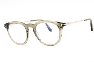 096 Shiny Transparent Olive, Palladium, "T" Logo/Blue Block Lenses