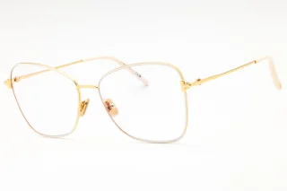 025 Shiny Deep Gold, Ivory Enamel, "T" Logo/Blue Block Lenses