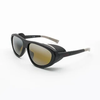 02Q Matte Black, Green Mirror