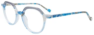 050 Transparent Grey & Blue