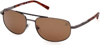 06H Shiny Dark Gunmetal Front W/ Black Top Bar/ Tortoise Tips/ Brown Lens