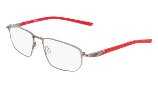 076 Satin Gunmetal/University Red