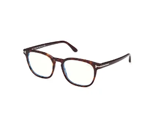 052 Shiny Dark Havana, "T" Logo, Eco/Blue Block Lenses